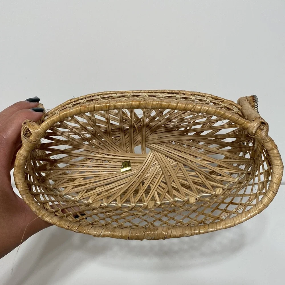 Woven Rattan Basket - Natural Brown